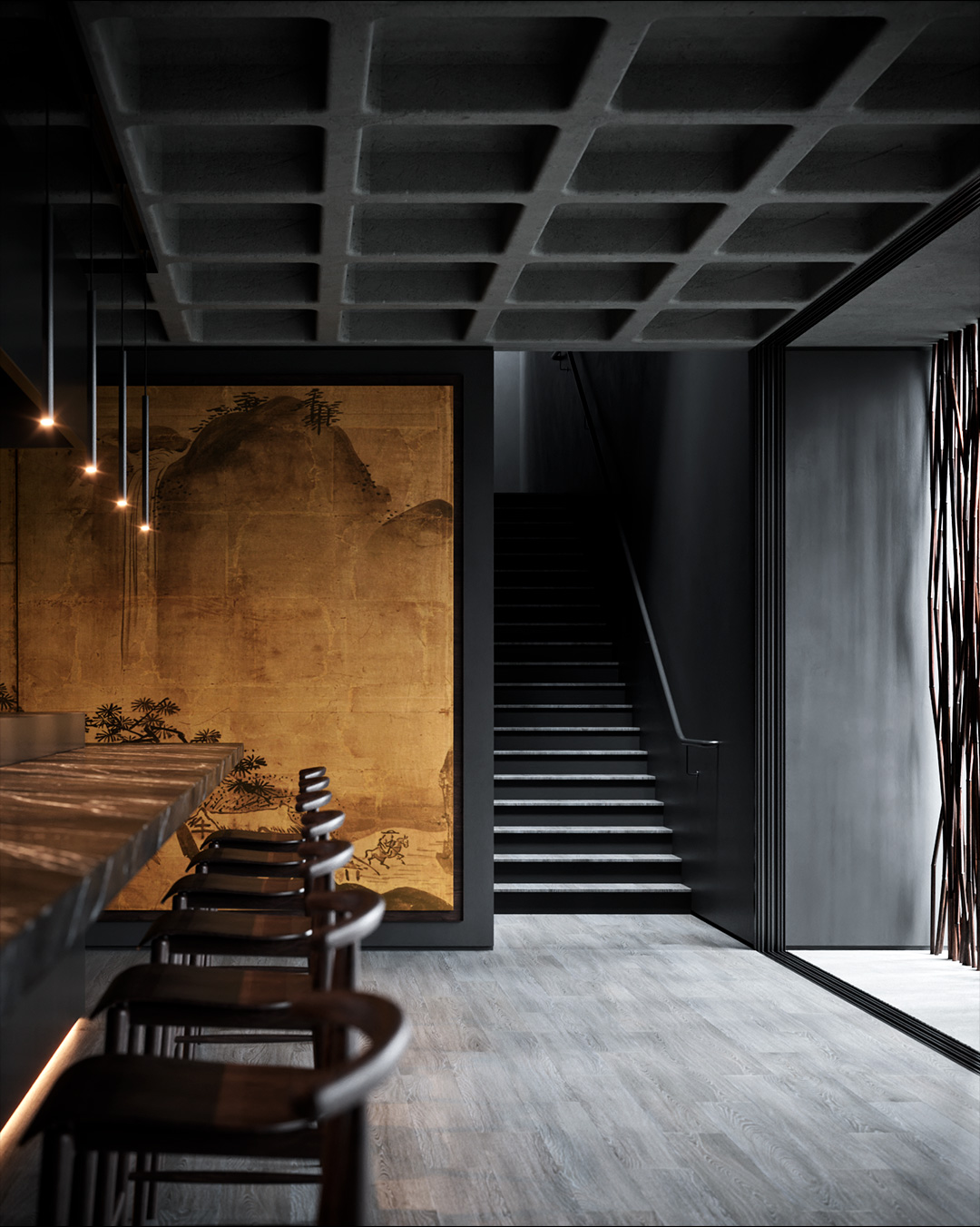 3D Arquitetura - Restaurante Lamen - Daniel Savoia